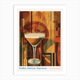 Art Deco Espresso Martini Poster Art Print