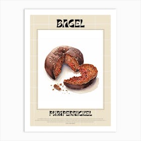 Pumpernickel Bagel 4 Art Print