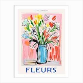 French Flower Poster Freesia Art Print