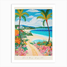 Poster Of Shoal Bay, Anguilla, Matisse And Rousseau Style 4 Art Print