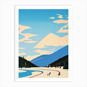 Vail, Usa Midcentury Vintage Skiing Poster Art Print