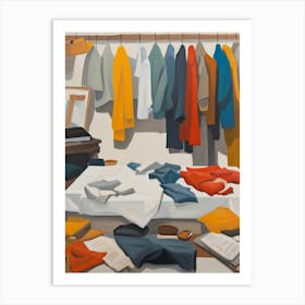 Room With Clothes 1 Art Print