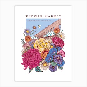 Flower Market Columbia Road London Art Print