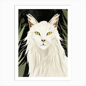 White Cat 18 Art Print