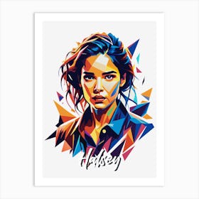 Halsey 01 Portrait Music Icon Style WPAP Pop Art Art Print