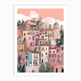 Naples, Italy Illustration Art Print