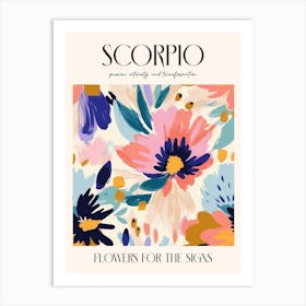 Flowers For The Signs Scorpio 1 Zodiac Sign Art Print
