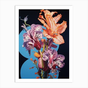 Surreal Florals Gladiolus 1 Flower Painting Art Print