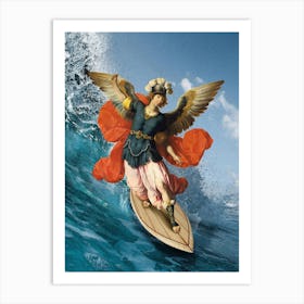 The Winged Surfer Art Print