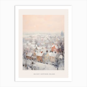Dreamy Winter Painting Poster Belfast Northern Ireland 3 Art Print