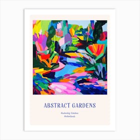 Colourful Gardens Keukenhof Gardens Netherland Blue Poster Art Print