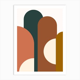 Abstract Geometric Shapes 1 Art Print