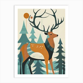 Deer In The Forest 8 Art Print