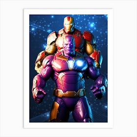 Two Avengers Figures Art Print