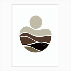 Podgorica Clean Harmony Minimalist Bauhaus Art Print