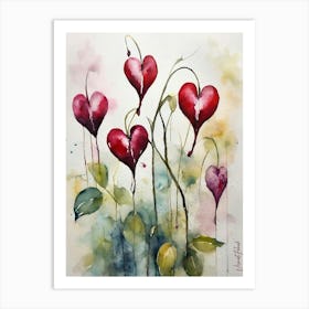 Bleeding Heart Flowers 3. Art Print