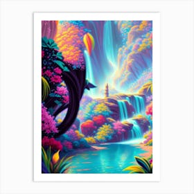 Waterfalls In The Jungle Art Print
