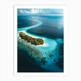 Island In The Maldives Art Print