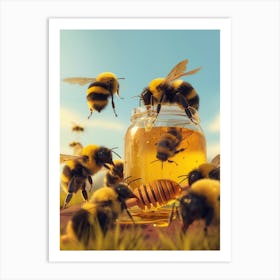 Bumblebee Realism Illustration 16 Art Print
