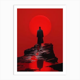 Man Standing On A Rock Art Print