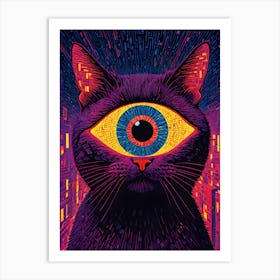 The Eye of Cat Art Print