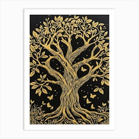 Golden Tree Art Print