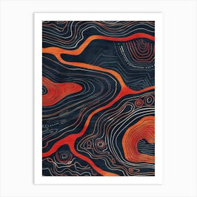 Wavy Lines 5 Art Print