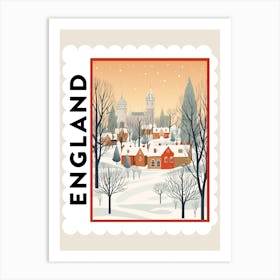 Retro Winter Stamp Poster Windsor United Kingdom Art Print