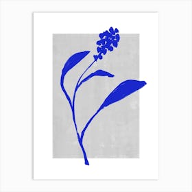 Blue Botanic No 3 Art Print