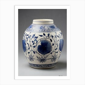 Blue And White Vase.11 Art Print