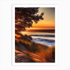 Sunset On The Beach 1033 Art Print