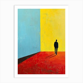 Man In Red And Yellow, Minimalism Art Print