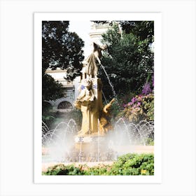Lady Fountain Spain Art Print
