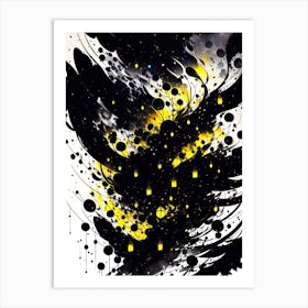 Black And Yellow 1 Art Print