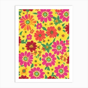 Rudbeckia Floral Print Warm Tones 1 Flower Art Print