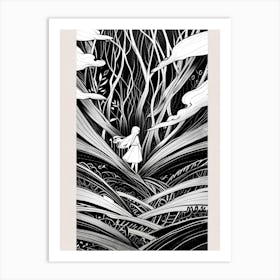 Girl In The Forest 5 Art Print