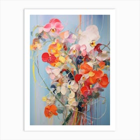 Abstract Flower Painting Snapdragon 2 Art Print