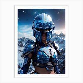 Mandalorian Girl Smiling Art Print