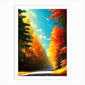 Autumn Road 10 Art Print