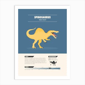 Spinosaurus - Dinosaur Fact Art Print