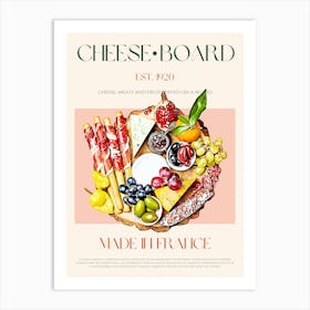 Cheese Board Mid Century Art Print