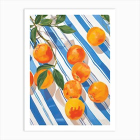 Apricots Fruit Summer Illustration 8 Art Print