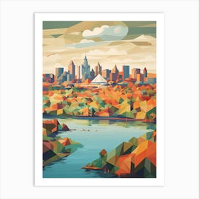 Montreal, Canada, Geometric Illustration 4 Art Print