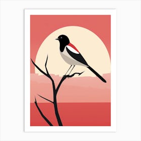 Minimalist Magpie 3 Illustration Art Print