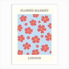 Flower Market London  Art Print