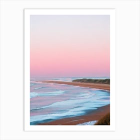Cromer Beach, Norfolk Pink Photography 2 Art Print