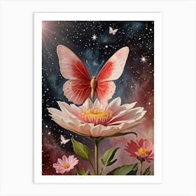 Cosmic Butterfly no2 Art Print