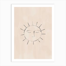 Sun Face Art Print