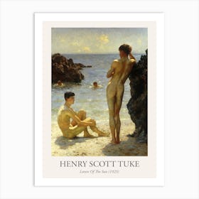 Lovers Of The Sun, 1923 By Henry Scott Tuke Poster Art Print