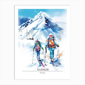 Gudauri   Georgia, Ski Resort Poster Illustration 0 Art Print